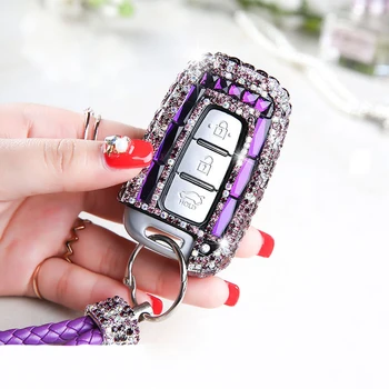 

Car Smart Key Cover Case Crystal Diamond For Hyundai Equus Genesis Veloster for KIA Sportage Forte Optima Soul Azera Sorento