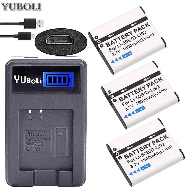 Аккумулятор li50b LI50B li 50B зарядное устройство с USB портом для OLYMPUS SP 810 800UZ u6010 u6020 u9010