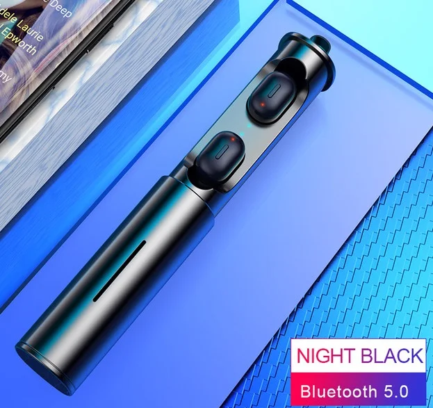 black Беспроводные Bluetooth наушники V5 водонепроницаемые HIFI наушники с микрофоном портативные для Apple iPhone Android Windows XiaoMI HuaWei - Цвет: black