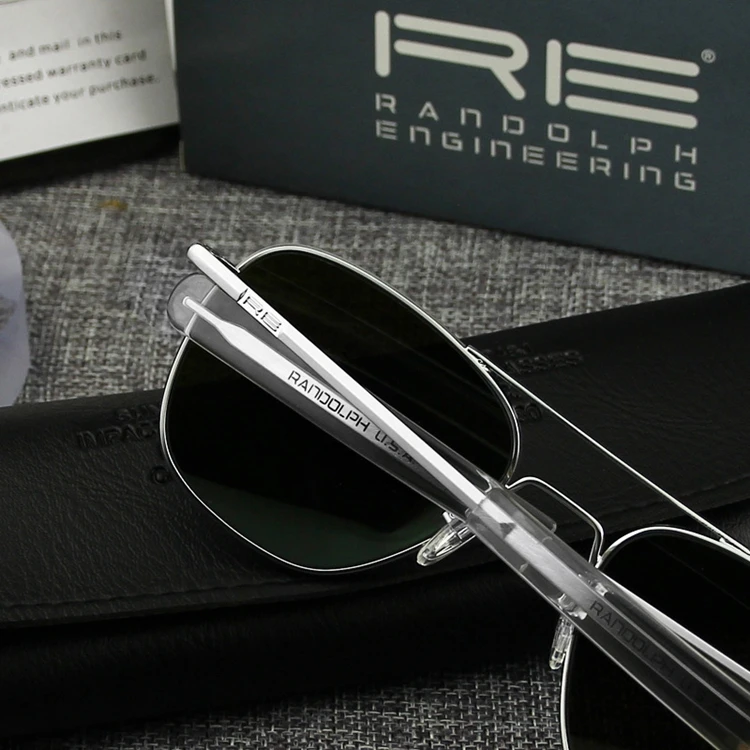 Pilot USA. RE Sun glass es мужские высококачественные брендовые дизайнерские RANDOLPH зеркальные линзы из закаленного стекла AGX AO солнцезащитные очки es мужские YQ1005
