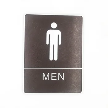 

3D Braille for The Blind Men Toilet Sign With Raised White Tactile Graphic Characters Text and Grade 1pcs