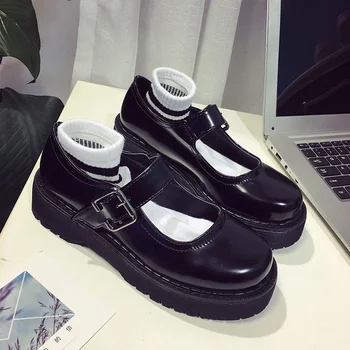 

2020 new Korean fashion versatile flat shoes retro college wind England shoes muffin bottom trend street shooting flat shoes