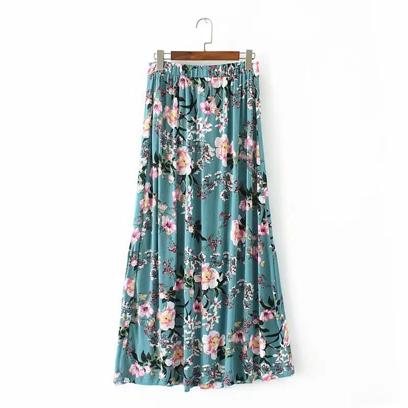 

Europe And America 2018 Autumn New Style WOMEN'S Dress Versitile Fashion Slim Fit Slimming High-waisted Row Ornament Printed Ski