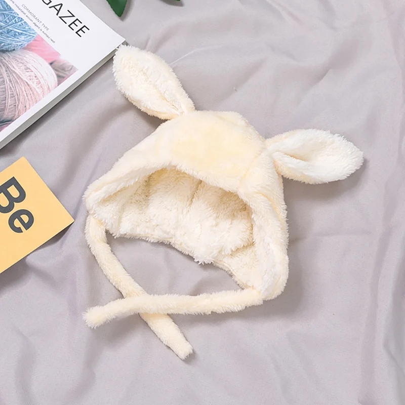 Cute Rabbit Baby Earmuffs Hats Winter Velvet Warm Infant Caps Cartoon Soft Beanie Cap Baby Boys Girls Winter Hats 1-4T