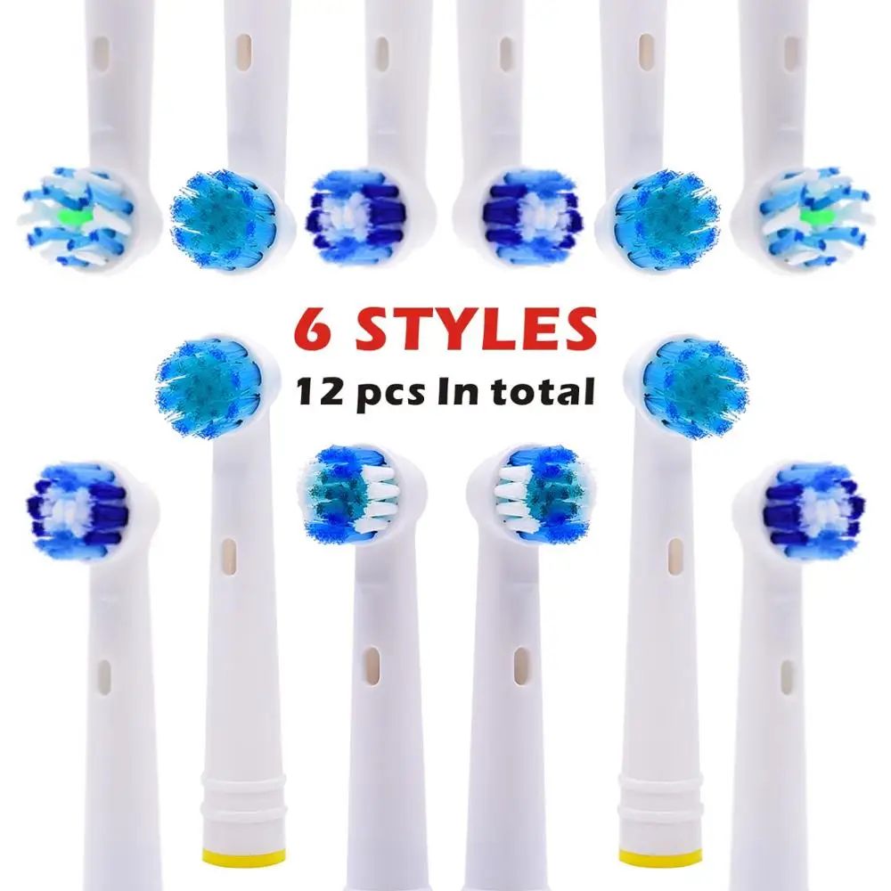 12pcs Replacement Toothbrush Heads 6model For Oral B Electric Advance Power/Pro Health/Triumph/3D Excel/Vitality Precision Clean