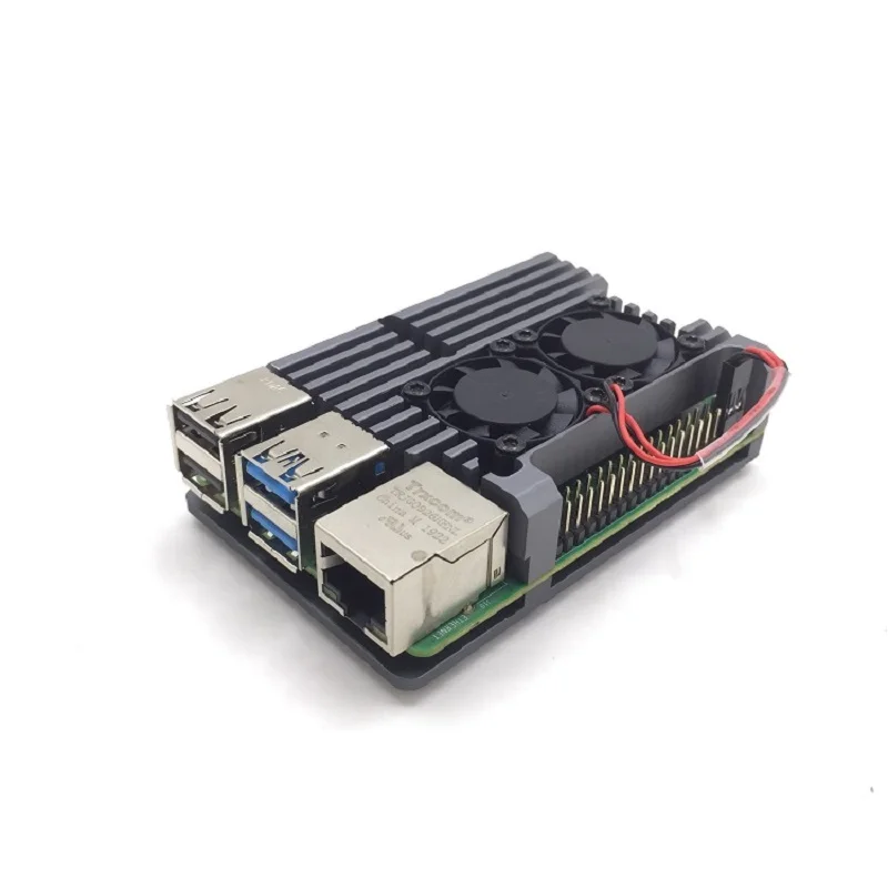 Алюминиевый металлический чехол Raspberry Pi 4 оптовая продажа 2 шт. коробка с двойным