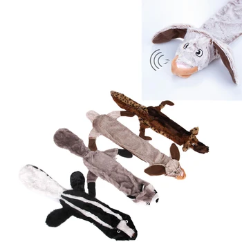 

Squeak Funny Dogs Animal Shape Toys Gift Set Large Non Stuffed Rabbit Honking Squirrel for Dogs Chew Squeaker Dog Wolf Toys