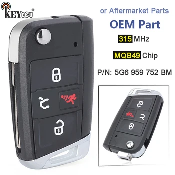 Keyforkess 315MHz MQB49 Chip 5G6 959 752 BM NBGFS125C1 parte OEM Smart Remote Key Fob per Volkswagen VW Golf Jetta GTI 2018-2021