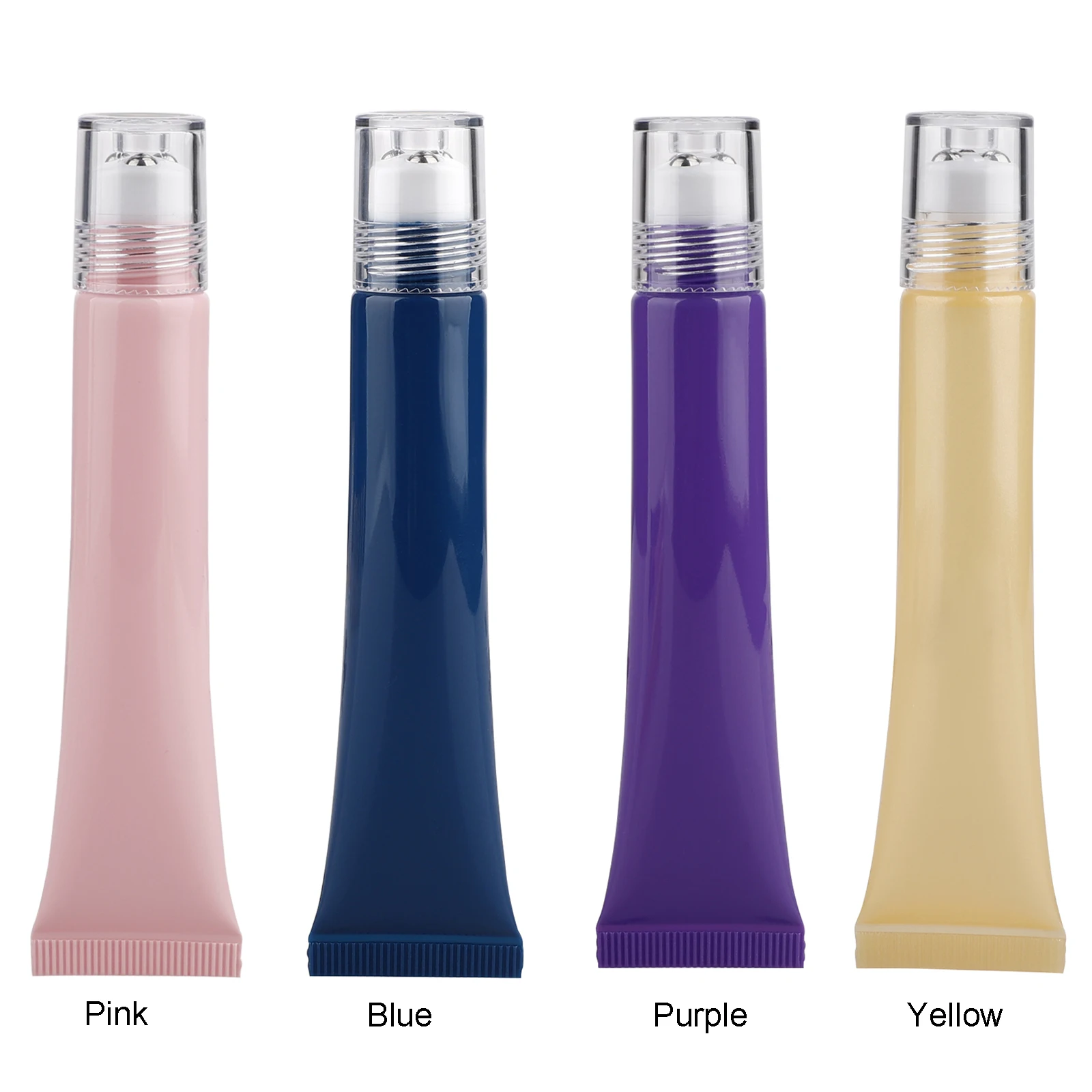 

4Colors 20g Plastic 3-Balls Roller Bottle Refillable Cosmetics Essential Oil Cream Container Makeup Perfume Roll on Bottles