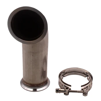 

3" 90 Degree V-Band With Clamp Pipe Short Leg 6" leg Downpipe