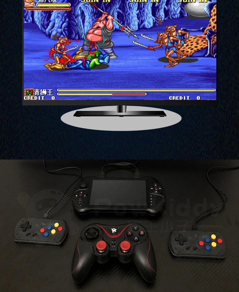 Игровая консоль Powkiddy X15 5 дюйма с сенсорным экраном Поддержка Android 7 0 Wi Fi джойстик