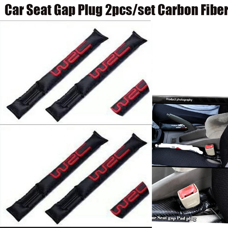 

2pcs/set Fit All Car Newest Car seat Padding Protective Sleeve Seam For WRC logo car styling auto accessories seat pad plug