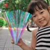 Laser Iridescent Holographic Film Clear Transparent PVC Fabric Leather   Rainbow Film Shiny Vinyl Material DIY Bow Craft Bag ► Photo 1/6