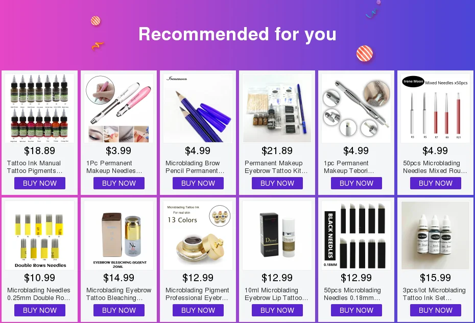 Комплект для микроблейдинга, бровей, губ, тату, фиксированный цвет, жидкие чернила для татуировки, тату, успокаивающее средство для снятия боли, микрокисть, Перманентный макияж
