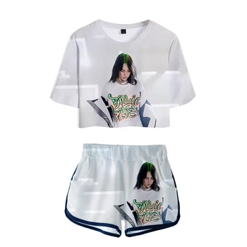 

3D Billie Eilish hoodie ladies men's 3D fashion sweatshirt popular new boys girls autumn winter song gloves poncho hip hop coat