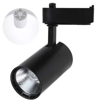 

Black Track LED Light COB Rail Spotlights Lamp Tracking Fixture For Store Shop Mall Exhibition Q0KF