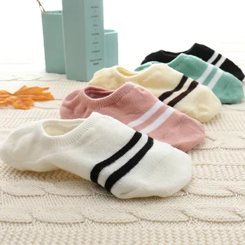 

5 Pairs New Arrival Women Socks funny Fruits Cute Happy Art Silicone Slip Invisible Socks 35-40