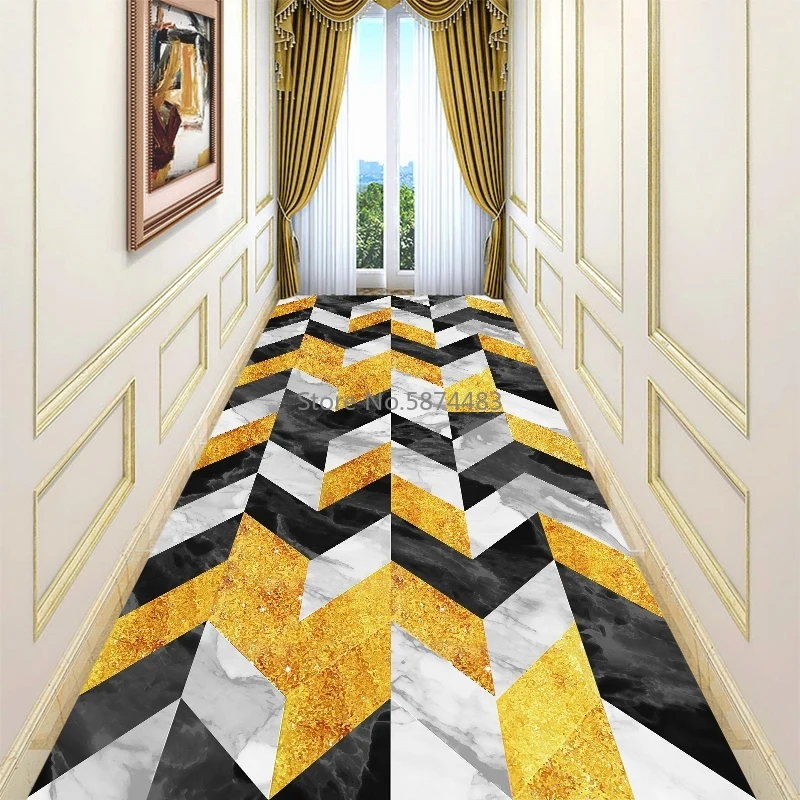 Скандинавский стиль длинный ковер для прихожей геометрические ковры коридора