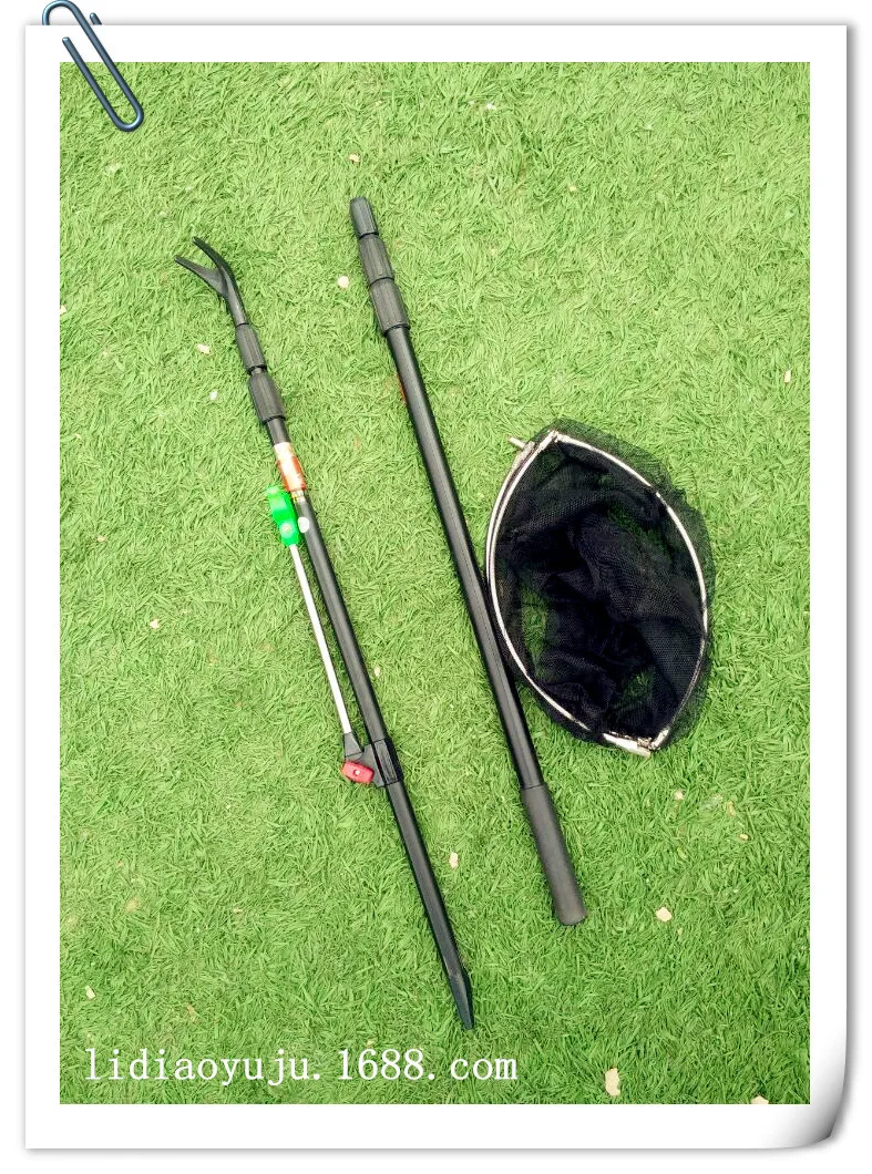 

Extendable Black And White with Pattern Aluminium Alloy Dip Net Holder Fishing Rod Fishing Gear