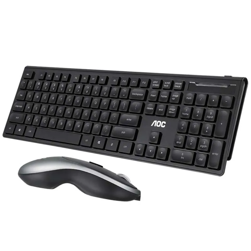 

AOC KM720 Wireless 2.4G Mute Keyboard And Mouse Kit Keyboard And Mouse Set Ultra-Thin Portable Wireless Set