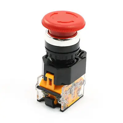 

Red Mushroom Latching Emergency Stop Push Button Switch 380VAC 10A DPST