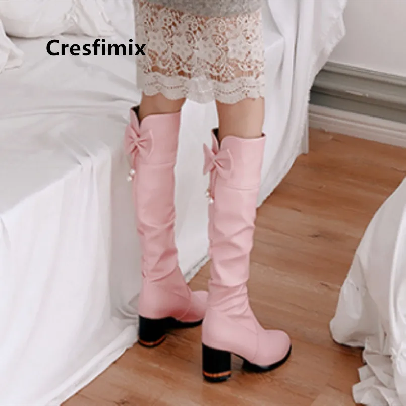 Botas femininas/женские модные ботинки из искусственной кожи черного цвета красивые женские офисные осенние высокие ботинки белого цвета женские повседневные коричневые ботинки G6053