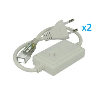 

LEDLUX CL2202806 2 PCs plug power adapter transformer rectifier 2 Pin RGB step 6mm with button On/Off switch anti