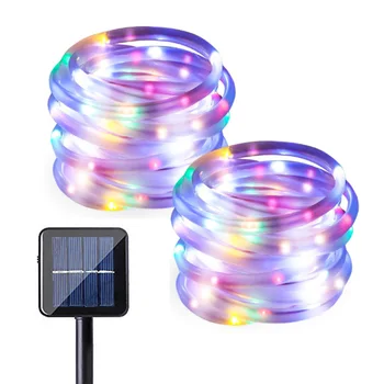 

7m 50led Solar Rope Tube LED String Fairy Lights Premium Quality Solar Led String Strip Outdoor Garden Xmas Party Decor Lighting