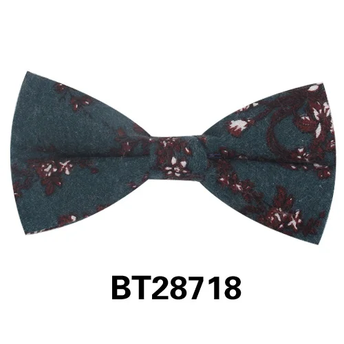 BT28718 Мужской галстук-бабочка Классический Полосатый мужской и женский галстук-бабочка Бизнес Свадьба взрослые цветочные галстуки-бабочки костюмы галстуки-бабочки - Цвет: BT28718