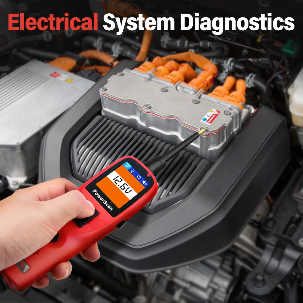 Autel PowerScan PS100 Car Electrical Circuit AVOmeter Tester 12V/24V Power Probe Kit Automotive System Battery Diagnostic Tool