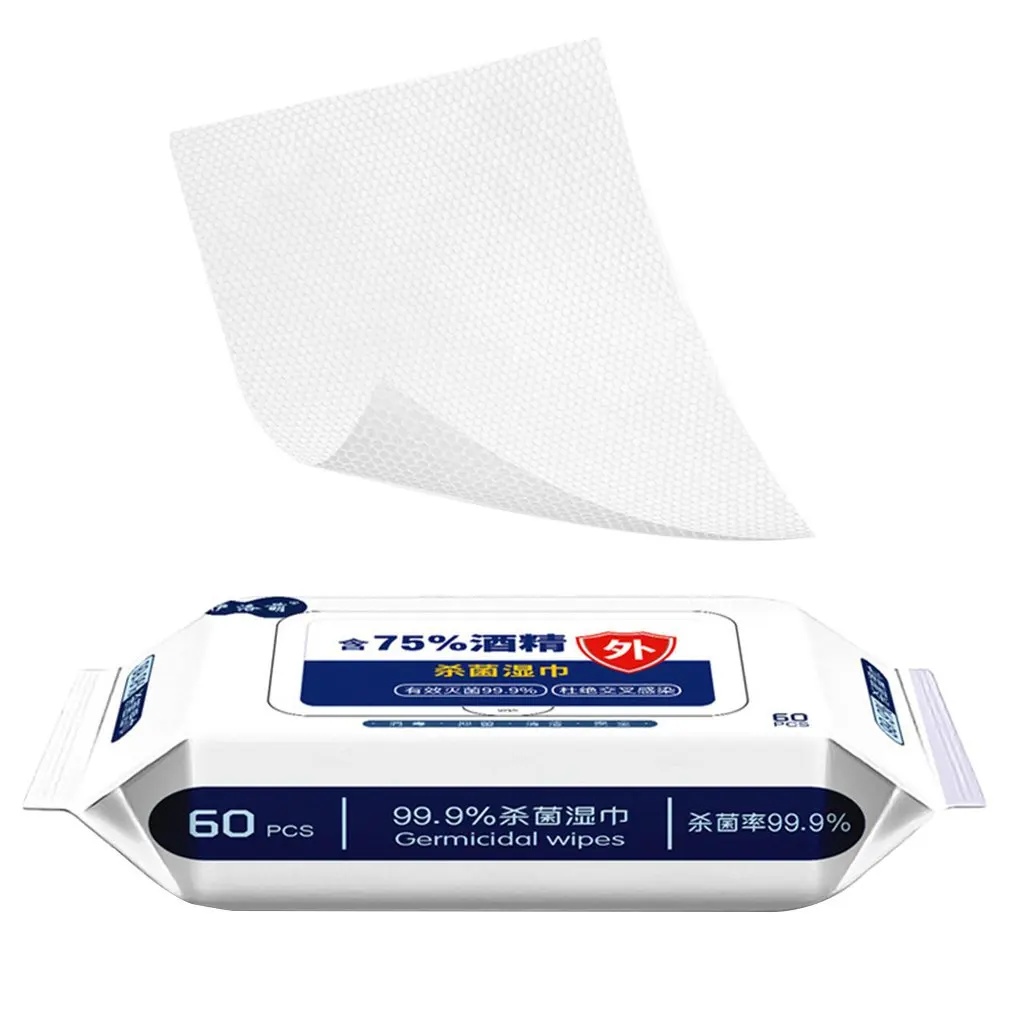 

75% household alcohol wipes effectively sterilize 60 pump sterilization wipes
