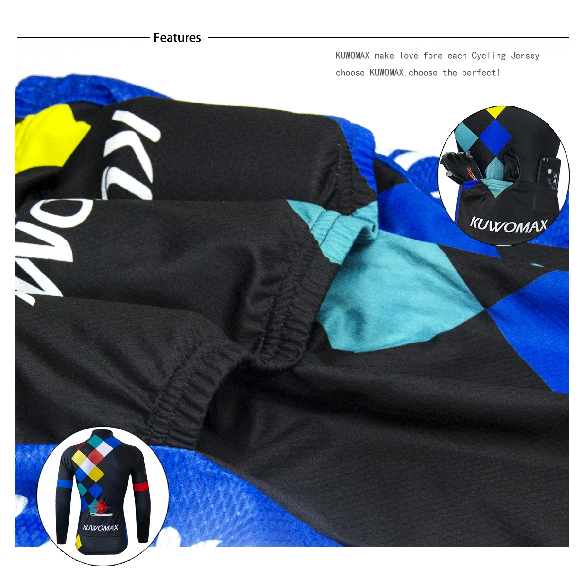 KUWOMAX Мужская велосипедная Джерси дышащий с длинным рукавом Джерси Ropa Ciclismo велосипедная спортивная одежда быстросохнущая велосипедная одежда