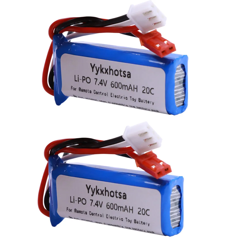 2 шт./лот 7 4 в 600 мАч 20C Lipo аккумулятор для WLtoys K969 K979 K989 K999 P929 P939 RC автозапчасти 2s V