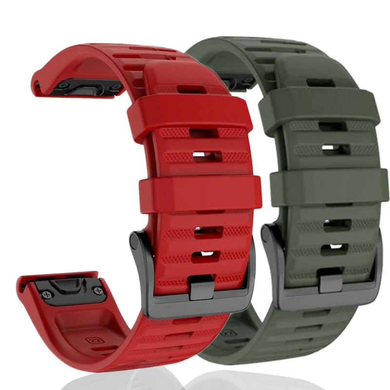 Ремешок силиконовый для наручных часов Garmin Fenix 5 5X 3 HR 6X 6 6S S60 MK1 | Наручные часы