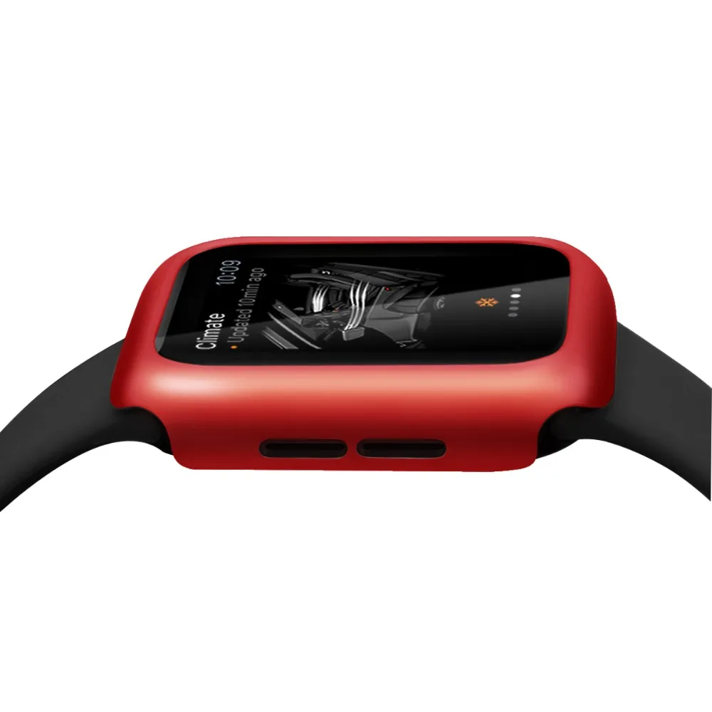 Чехол для Apple Watch 4, 5, 3, 2, 1, 40 мм, 44 мм, с краями, чехол s для iWatch Series 3, 2, 42 мм, 38 мм