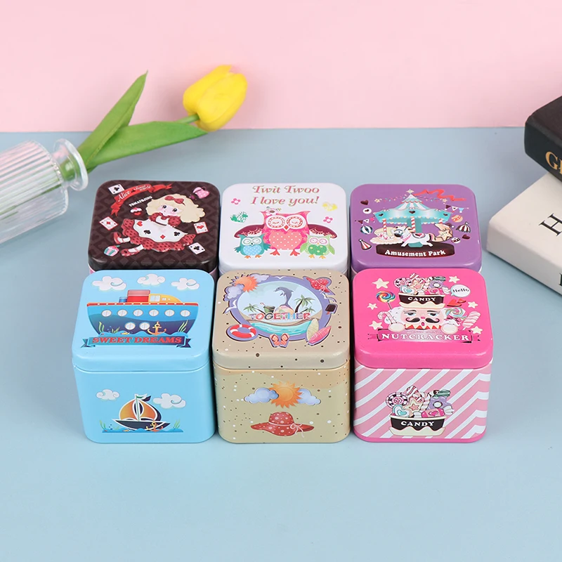 1PC Colorful Tin Box Sealed Jar Packing Boxes Jewelry Candy Small Storage | Дом и сад