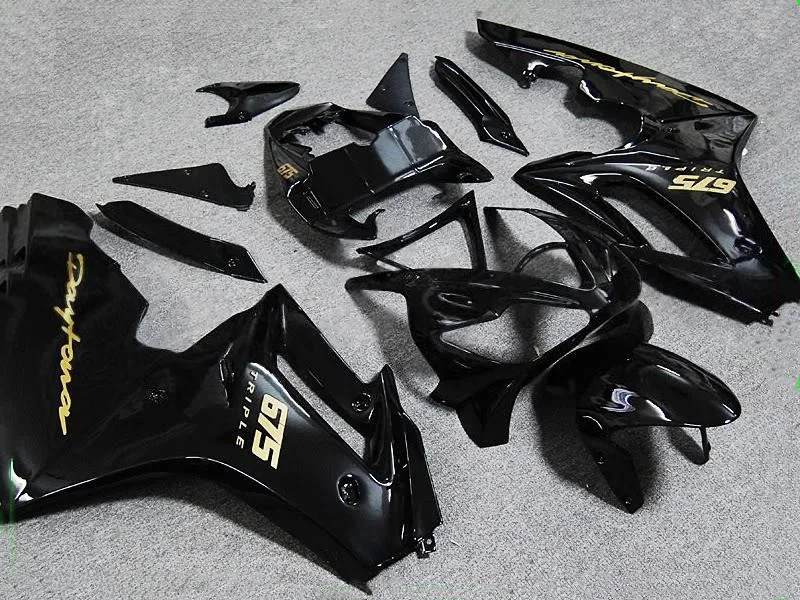 Черный Полный ABS обтекатели впрыска для Triumph Daytona 675 2006-2008 06 07 08 мотоциклетные рамы кузова крышки кузова панели