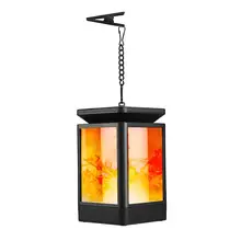 Горячая три режима Солнечный фонарь лампа Автоматическое включение/выключение функция IP65 Висячие солнечные огни с танцующим пламенем