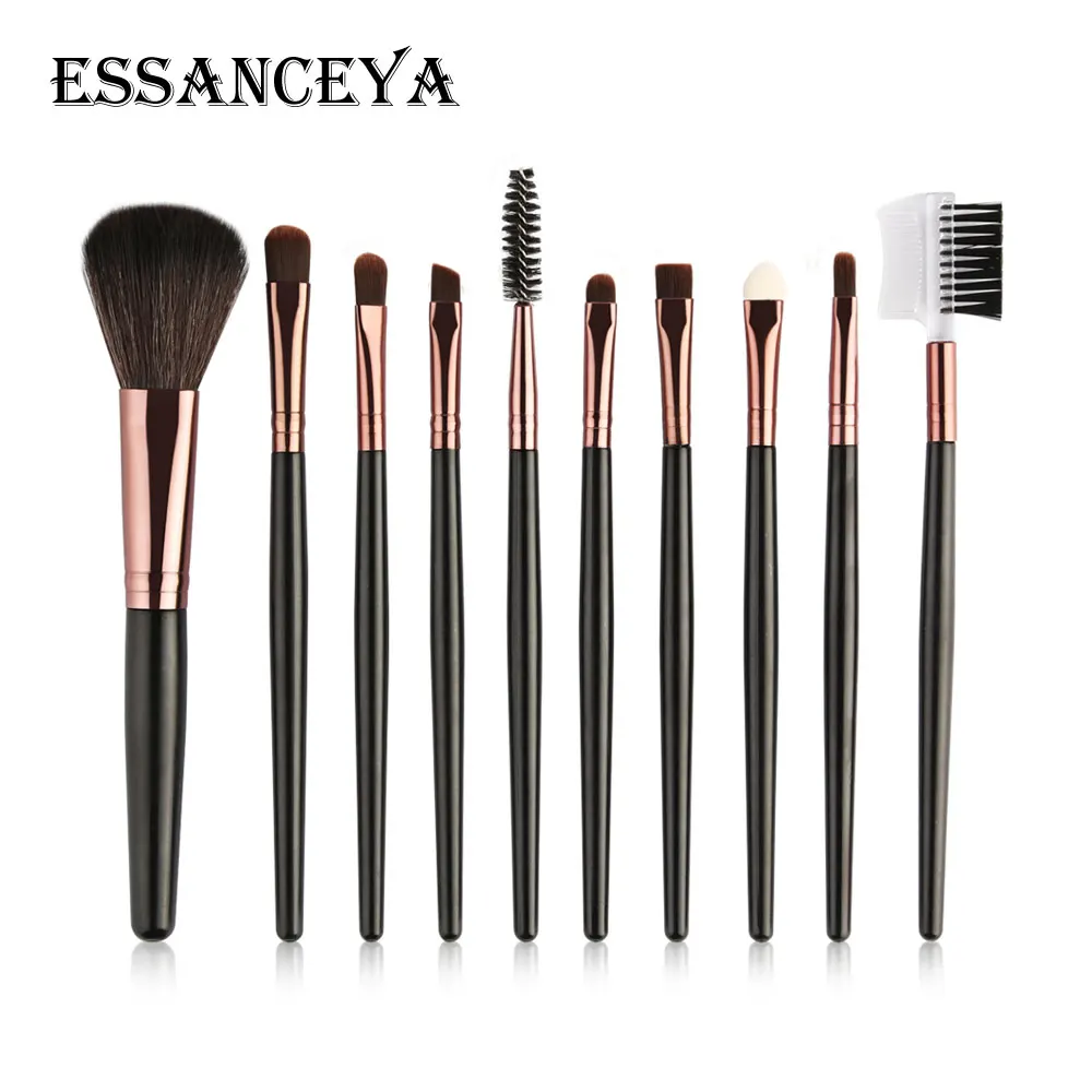 

ESSANCEYA 6/10pcs Makeup Brushes Set Cosmetic Eyshadow Eyebrow Foundation Lip Powder Blending Spoolie Brush Beauty tools kits