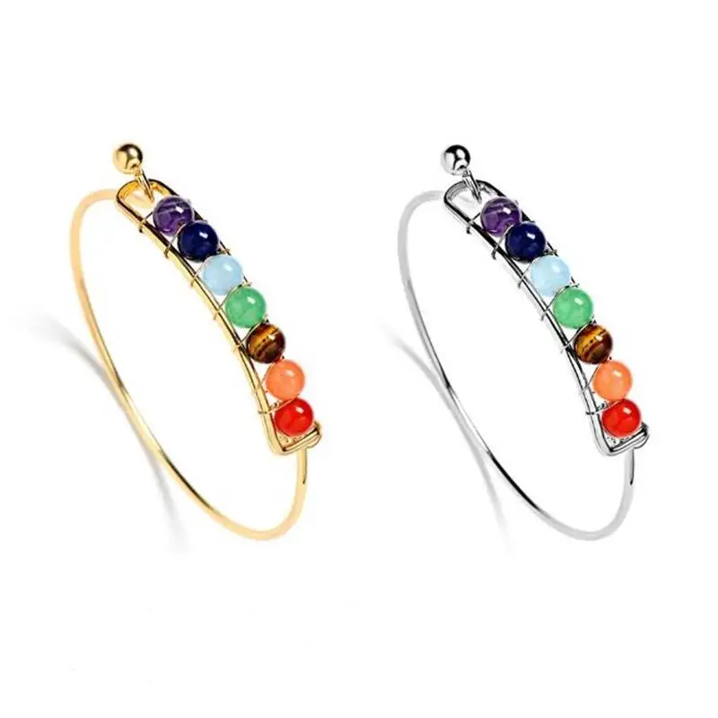 Female Colorful Bead Bracelet Fashion Rose Gold Chain Wrist Simple Bangle Jewelry Accessories Christmas | Украшения и аксессуары