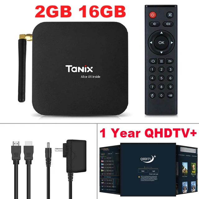 IP tv QHD tv Plus Tanix TX6 Smart tv BOX Android 9,0 1 год французские арабские каналы голландские африканские испанские европейские IP tv M3U - Цвет: 2G16G-1 Year IPTV