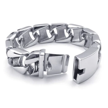 

Retro Creative Personality Titanium Steel Bracelet Glossy Bright Chrome Bangle Stainless Steel Jewelry
