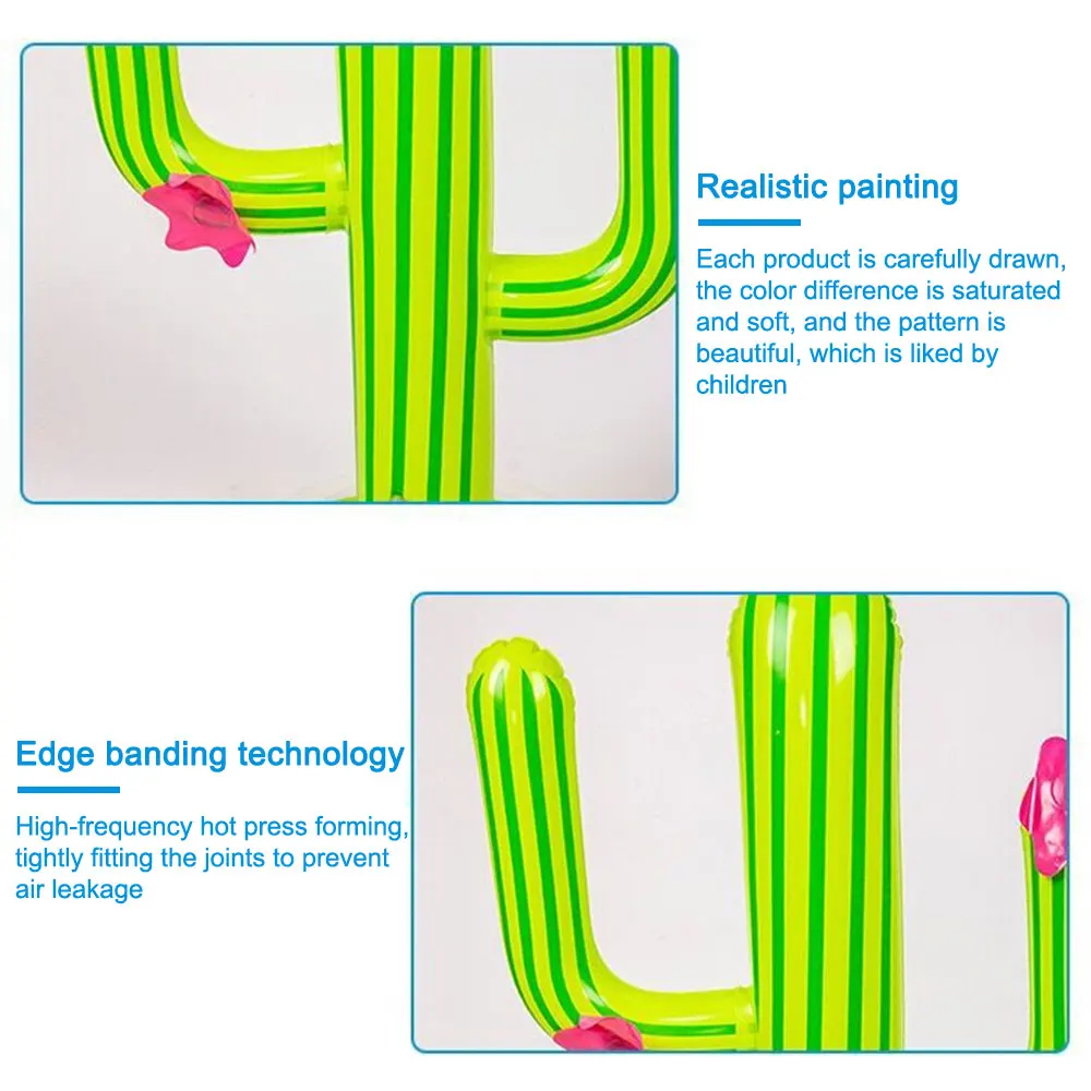 1Set Inflatable Cactus Ring Toss Game Inflatable Toss Game Pool Toys Hawaii Party Supplies Indoor Outdoor for Kids Adults