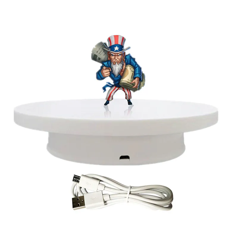 

20cm USB Electric 360 Degree Photography Rotating Turntable Product Display Stand For Video Vlog Shooting Props Turntable