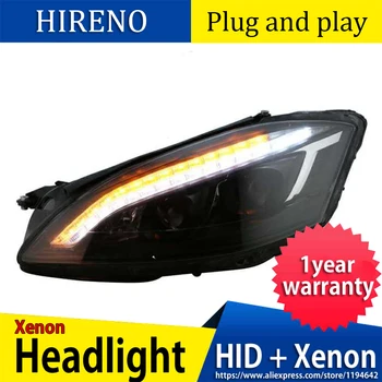 

Car Styling For Benz W221 Headlight 2005-2009 year LED Front Lamp without AFS function Black housing SN
