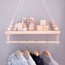 Деревянные стеллажи изысканные двухслойные игрушки куклы полка для хранения детская спальня гостиная домашний декор висячие украшения Ремесло