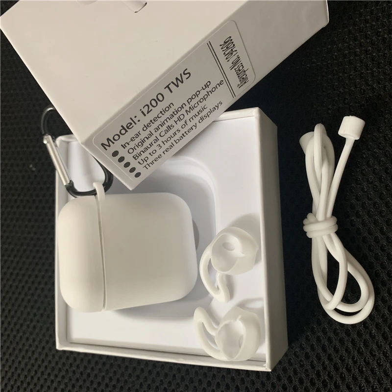 Новый i200 TWS 1:1 Air2 Реплика Pop up соединение Беспроводной наушники QI зарядки PK чип i12 i10