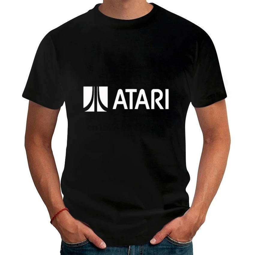 New Fashion Atari printed T-shirt Men Hip Hop Style Short Sleeve Streetwear Male Big Size Mens Clothing Tops Tees |