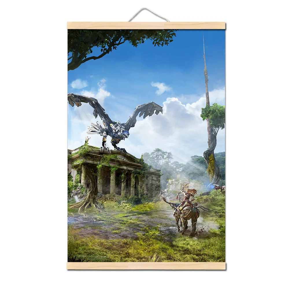 42 Horizon Zero Dawn HD игра плакат на печать на холсте Современная Настенная декоративная уникальный подарок твердая древесина висячая прокрутка живопись для дома - Цвет: 42