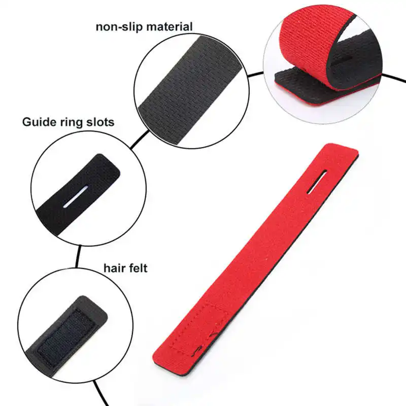 Fishing Rod Holder Fishing Rod Tie Holder Strap Outdoor Fishing Rod Carry Strap Neoprene Sling Elastic Adjustable Tackle Holder Hook Loop Tie